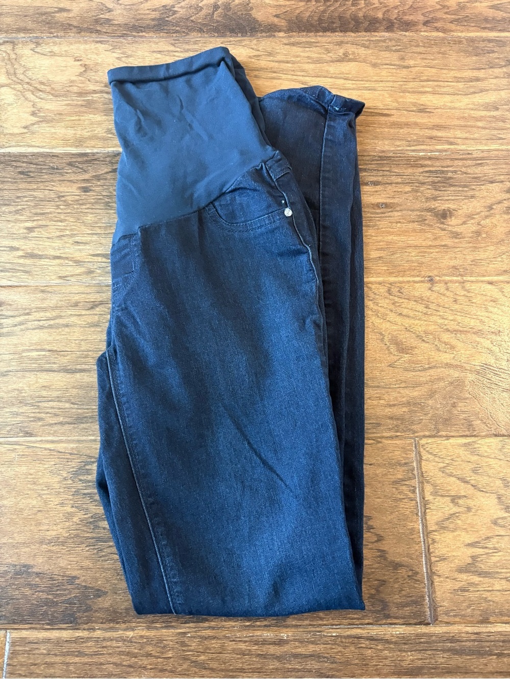 Women’s Straight Leg Maternity Jeans - Dark Blue